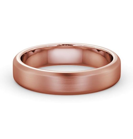 Mens Plain Bevel Edge with Matt Finish Wedding Ring 18K Rose Gold WBM49B_RG_THUMB1