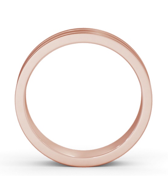 Mens Flat Profile Double Groove with Matt Finish Ring 18K Rose Gold WBM50B_RG_THUMB1 