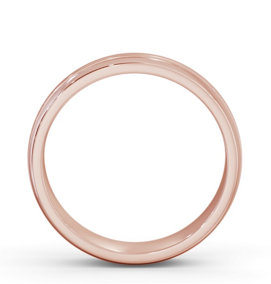 Mens D Shape Double Groove Wedding Ring 9K Rose Gold WBM53_RG_THUMB1 